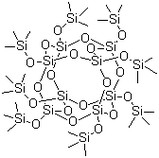 PMSQ 化学结构式:重复单元 [CH₃SiO₁.₅]ₙ(球形交联网络)